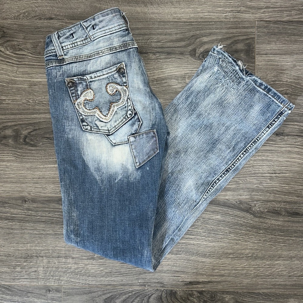 ReRock Express Distressed Y2K 2000s Flare Jeans Size 10